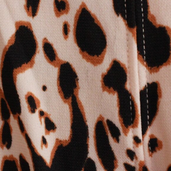 MARC CAIN Animal Print Dress In Beige Knee-Length Stretch - Picture 13 of 14
